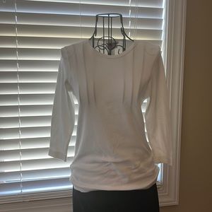 Hardtail 3/4 sleeve white cotton T